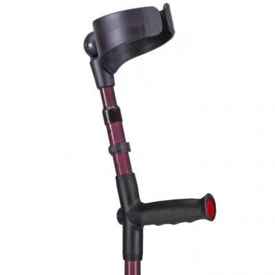 Ossenberg Aubergine Closed-Cuff Soft-Grip Double Adjustable Forearm Crutch